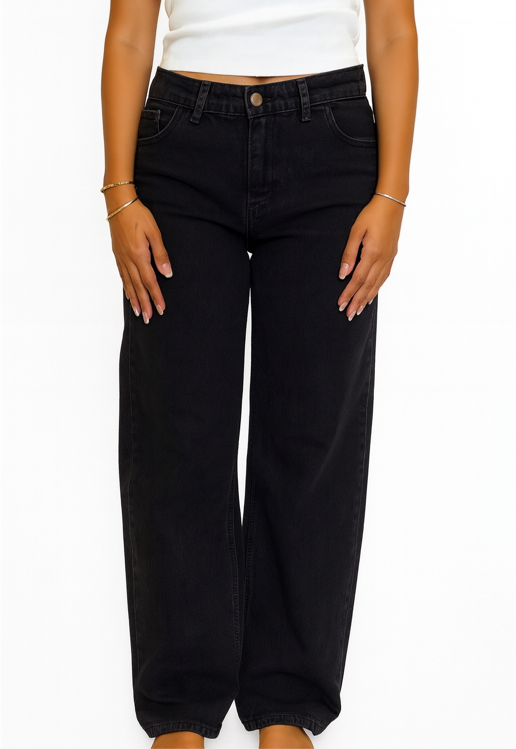 BLACK WIDE - LEG JEANS