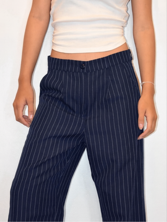 BLUE WIDE LEG TROUSERS