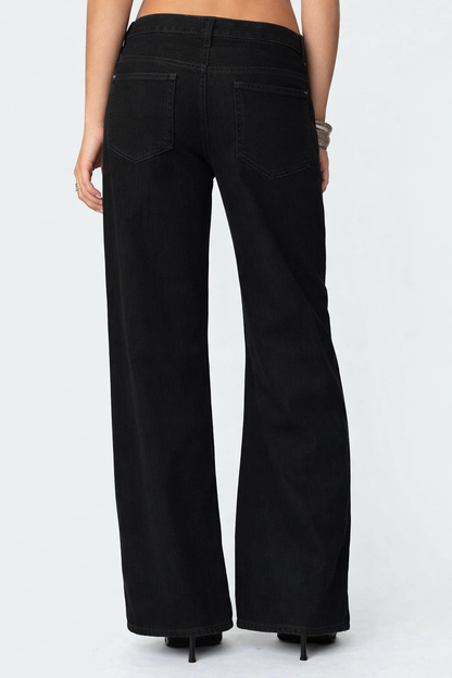 BLACK WIDE - LEG JEANS
