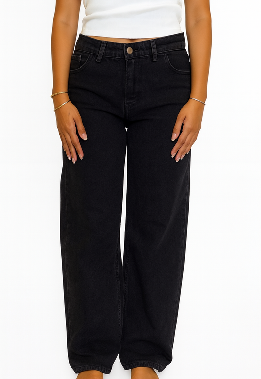 BLACK WIDE - LEG JEANS
