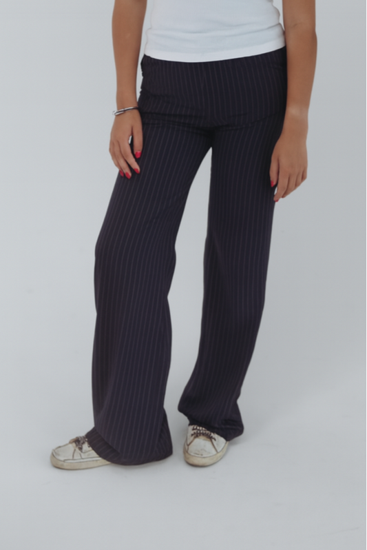 BLUE WIDE LEG TROUSERS