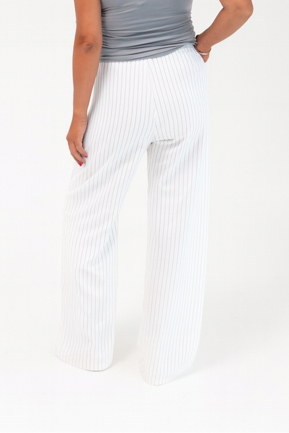 WHITE WIDE LEG TROUSERS