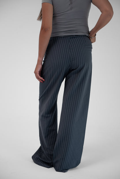 GREY WIDE LEG TROUSERS