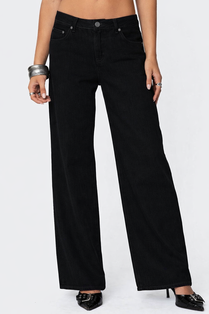 BLACK WIDE - LEG JEANS